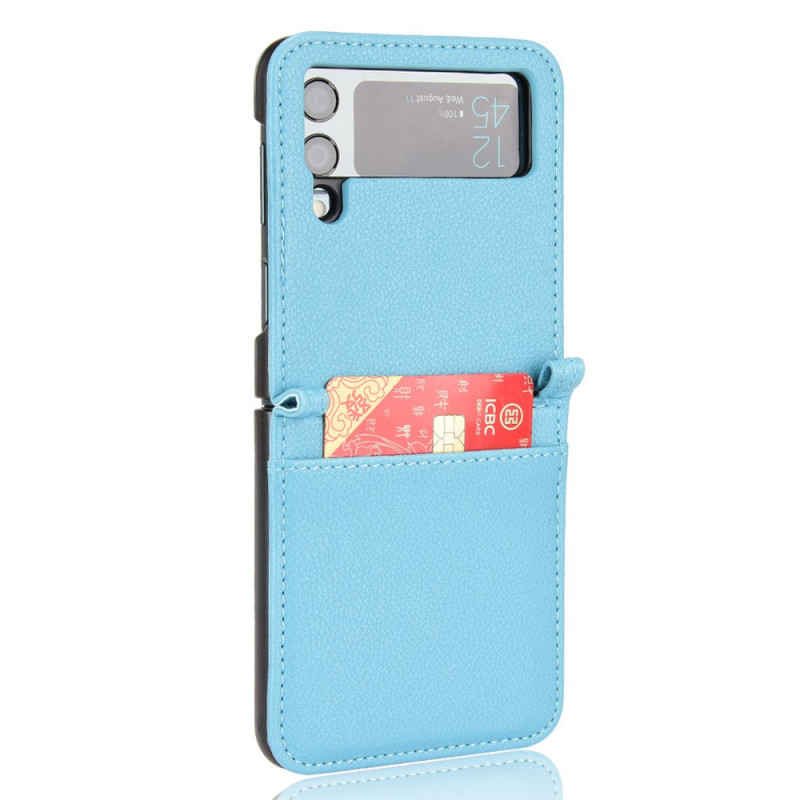 Cover Samsung Galaxy Z Flip 3 5G Style The
ather Lychee
 Card Case