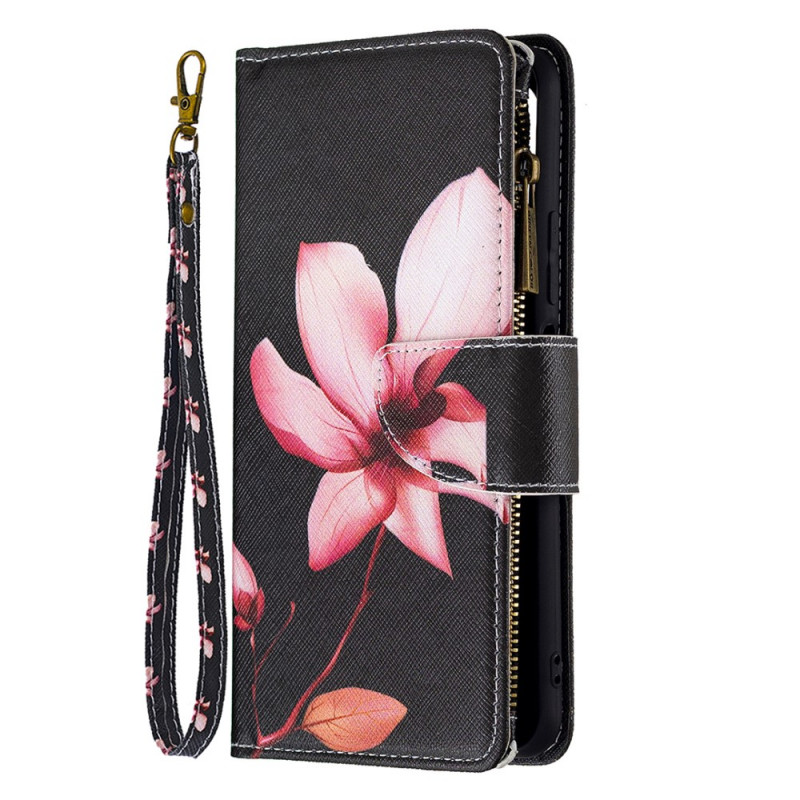 Xiaomi 11 Lite 5G NE/Mi 11 Lite 4G/5G Case Pink Flower Zipped Pocket