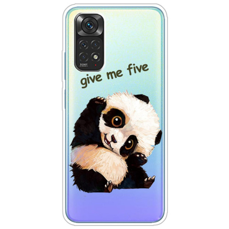 Xiaomi Redmi Note 11 / 11s Transparent Panda Case Give Me Five