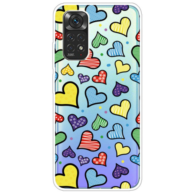 Xiaomi Redmi Note 11 / 11s Multicolour Hearts Case