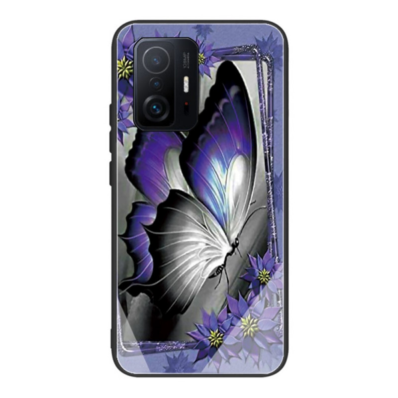 Xiaomi 11T / 11T Pro Toughened Glass Case Butterfly Purple