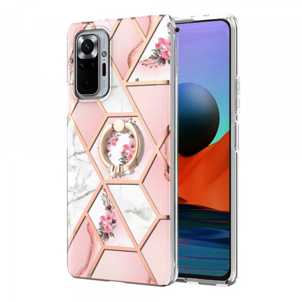 Xiaomi Redmi Note 10 Pro Case Flowers Support Ring