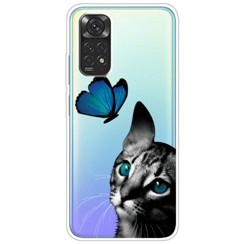 Xiaomi Redmi Note 12 Pro 4G/Note 11 Pro/11 Pro 5G Case Cat and Butterfly