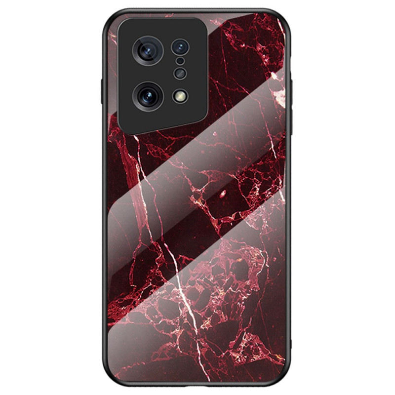 Oppo Find X5 Tempered Glass Case Marble Coloured