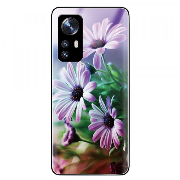 Xiaomi 12 / 12X / 12S Toughened Glass Case Realistic Flowers