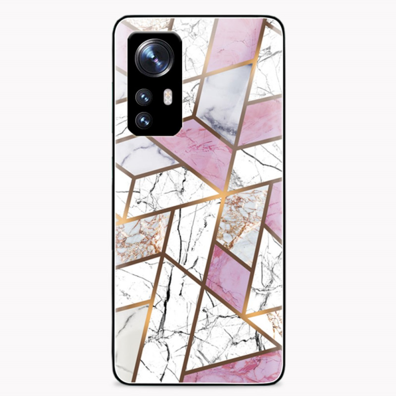 Xiaomi 12 / 12X / 12S Tempered Glass Geometry Marble Case