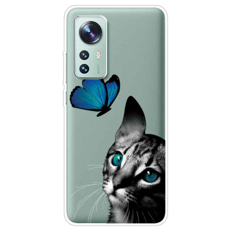 Case Xiaomi 12 / 12X / 12S Cat and Butterfly