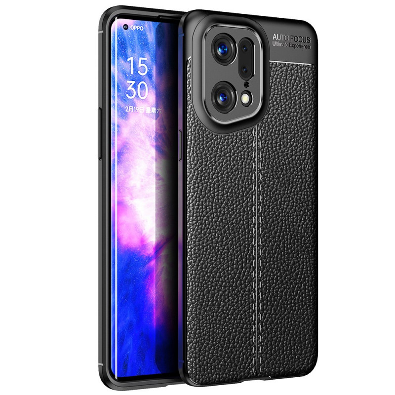 Oppo Find X5 Pro The
ather Case Lychee Effect Double Line