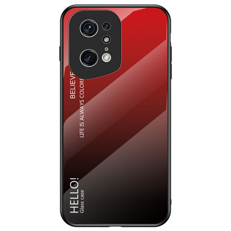 Oppo Find X5 Pro Case Tempered Glass Hello