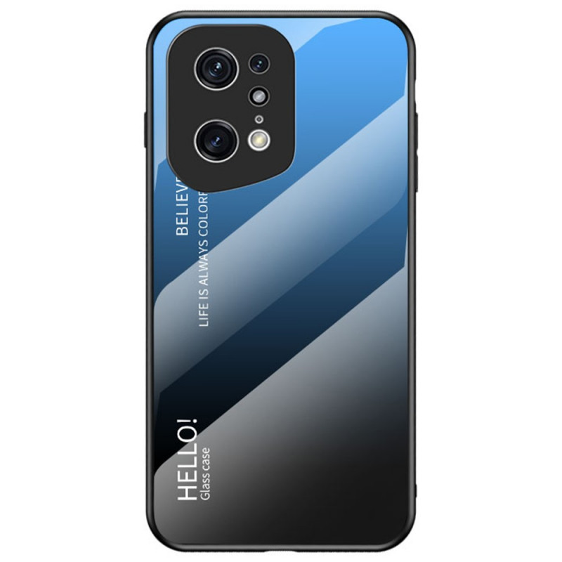 Oppo Find X5 Pro Case Tempered Glass Hello