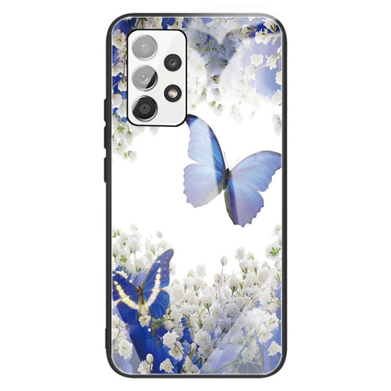 Samsung Galaxy A13 Toughened Glass Case Butterflies Design