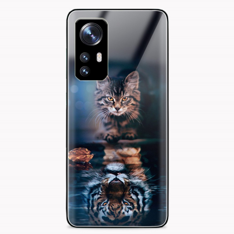 Xiaomi 12 Pro Tempered Glass Case Cat on the prowl
