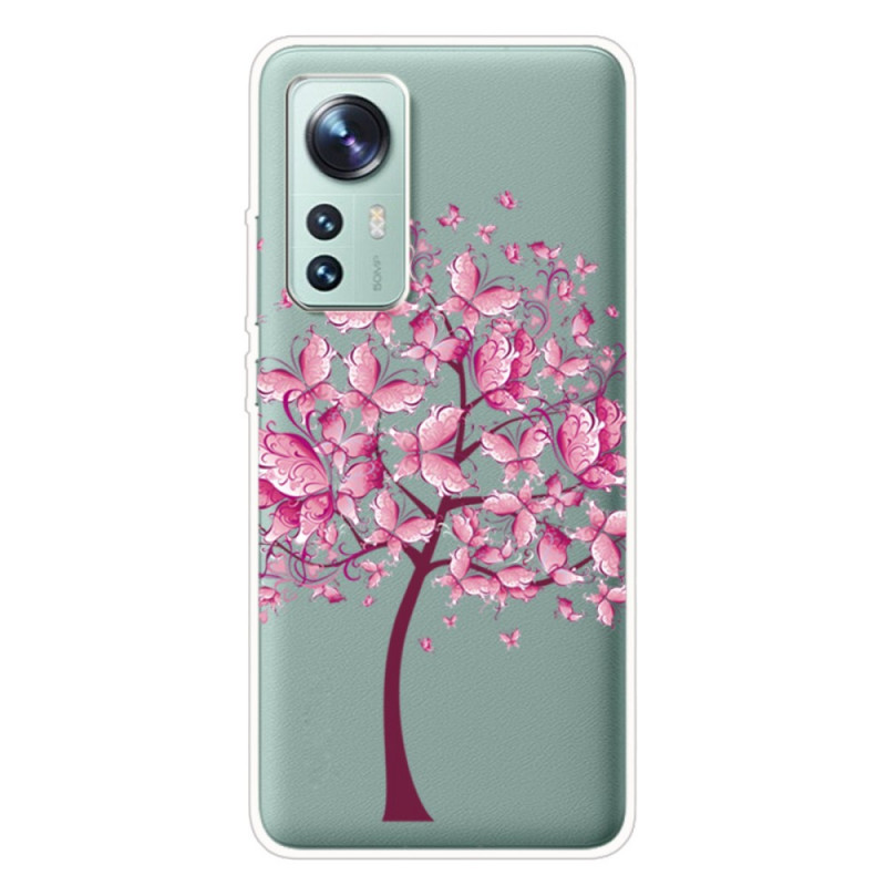 Xiaomi 12 Pro Silicone Case Tree Pink