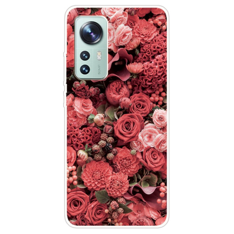 Xiaomi 12 Pro Silicone Case Floral Declination