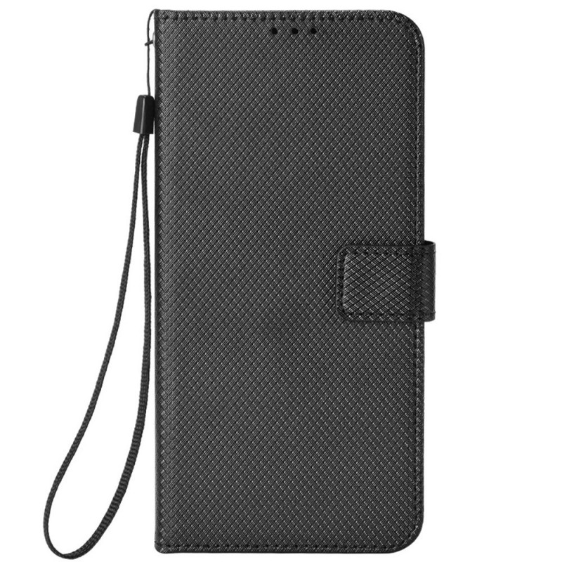 Realme 9i Textured Faux The
ather Strap Case