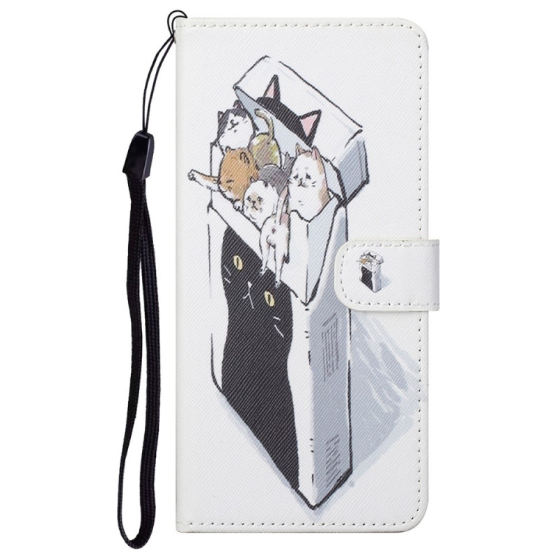 Cover Google Pixel 6A Cats with Lanyard