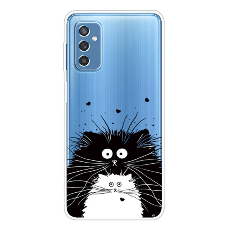 Samsung Galaxy M52 5G Case Cats Black and White