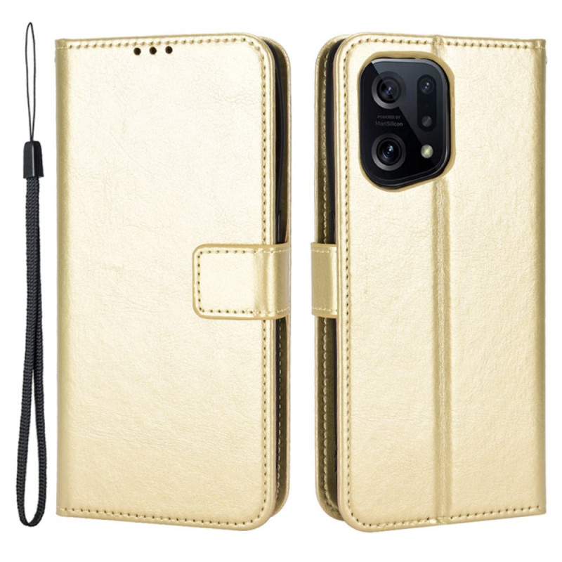 Case Oppo Find X5 Faux The
ather Flashy
