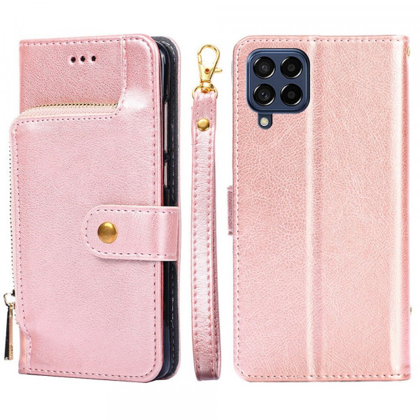 Samsung Galaxy M53 5G Wallet Case Front and Lanyard