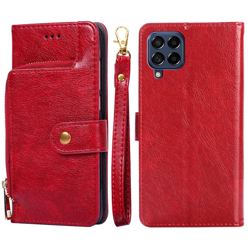 Samsung Galaxy M53 5G Wallet Case Front and Lanyard