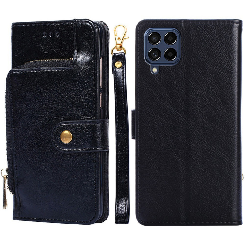 Samsung Galaxy M53 5G Wallet Case Front and Lanyard