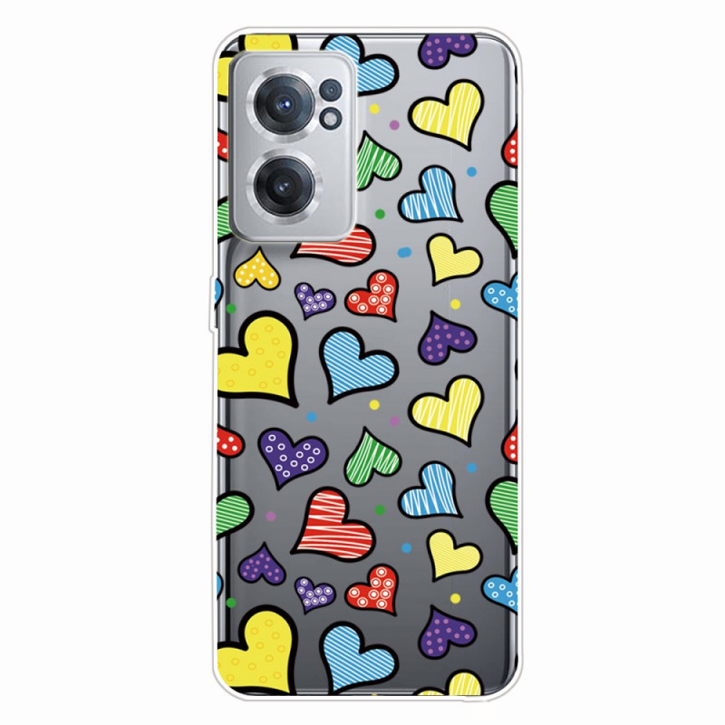 OnePlus
 Nord CE 2 5G Multicolour Hearts Case