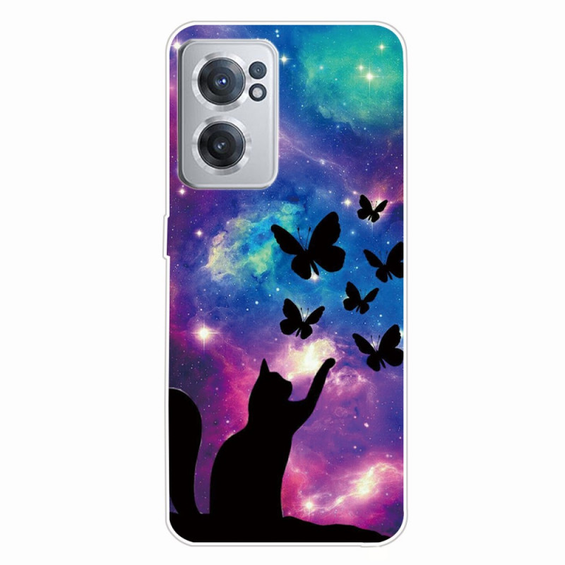 OnePlus
 Nord CE 2 5G Case Cat and Butterflies