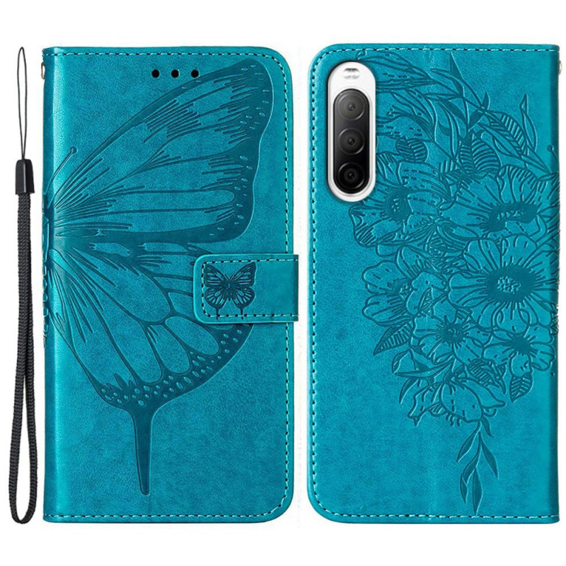 Sony Xperia 10 IV Butterfly Case with Strap