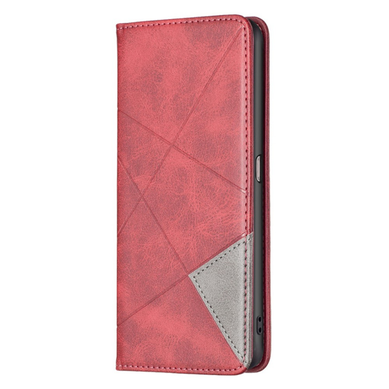 Flip Cover Oppo A76 / Realme 9i Imitation Leather Diagonal Lines Pattern