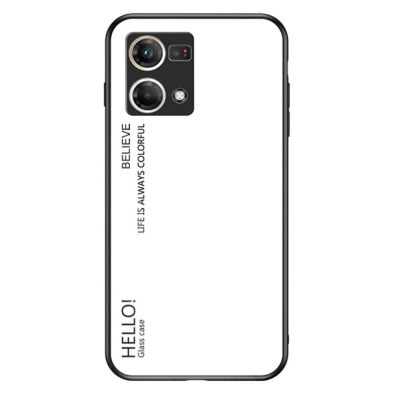 Oppo Reno 7 Case Hello Tempered Glass