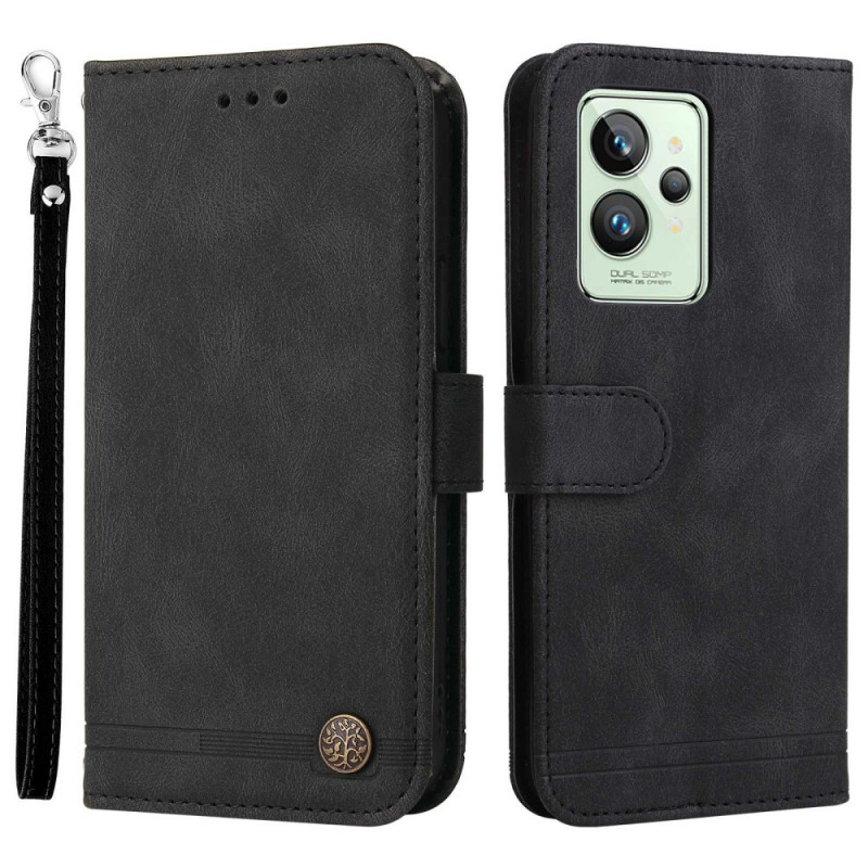 Realme GT2 Pro The
ather Style Case with Decorative Rivet