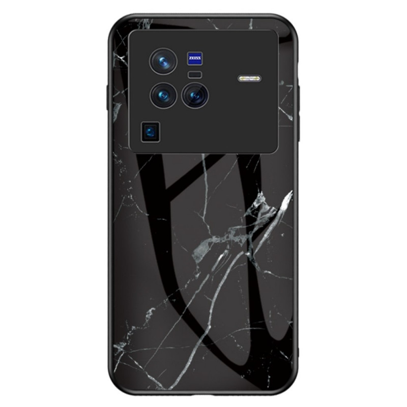 Vivo X80 Pro Case Tempered Glass Marble