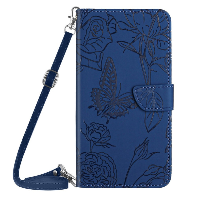 Samsung Galaxy A13 Case with Butterflies and Shoulder Strap