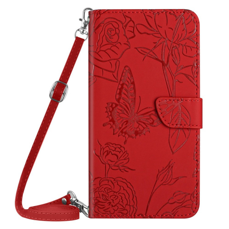 Samsung Galaxy A13 Case with Butterflies and Shoulder Strap
