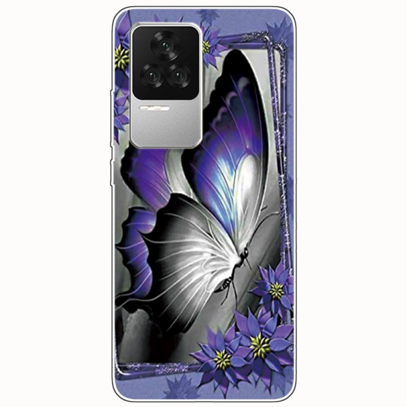 Case Poco F4 Butterfly Purple