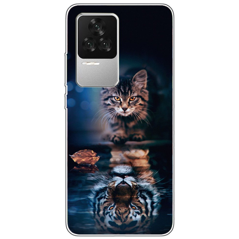 Poco F4 Silicone Case Cat and Tiger