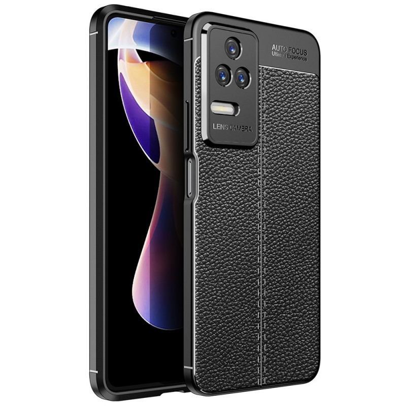 Poco F4 The
ather-effect Case Lychee
 Double Line