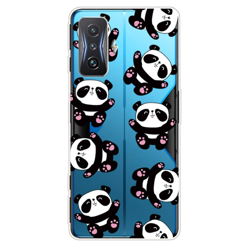 Poco F4 GT Transparent Case
 Multiple Pandas