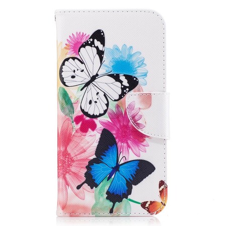 Samsung Galaxy J5 2017 Case Painted Butterflies and Flowers