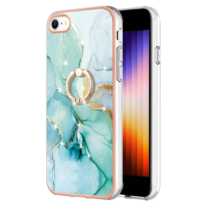 Case iPhone SE 3 / SE 2 / 8 / 7 Marble with Ring-Support