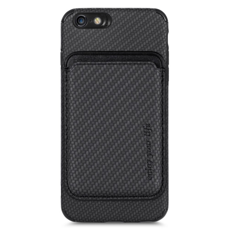 Case iPhone SE 3 / SE 2 / 8 / 7 Carbon Fiber Removable Card Holder