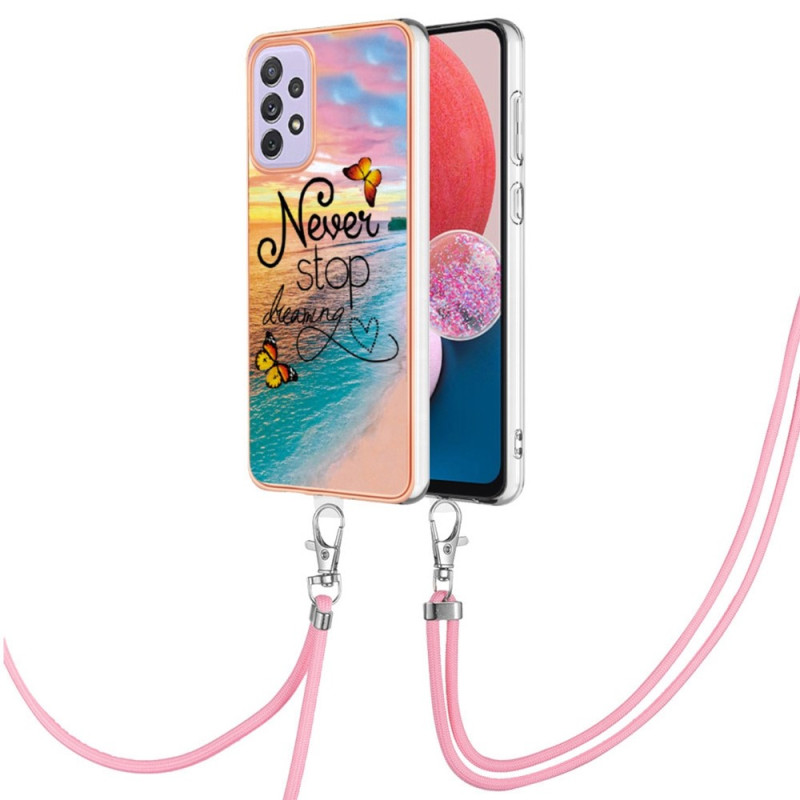 Samsung Galaxy A13 Hard Case with Drawstring Never Stop Dreaming