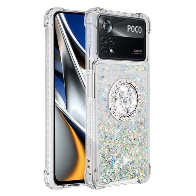Case Poco X4 Pro 5G Glitter with Support Ring
