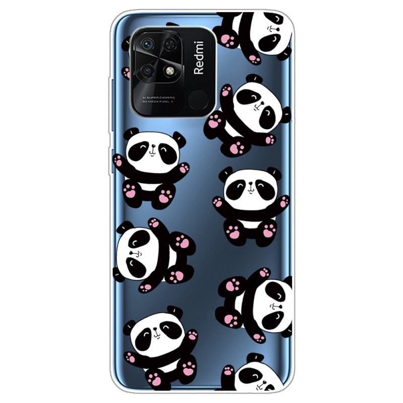 Xiaomi Redmi 10C Transparent Case Multiple Pandas