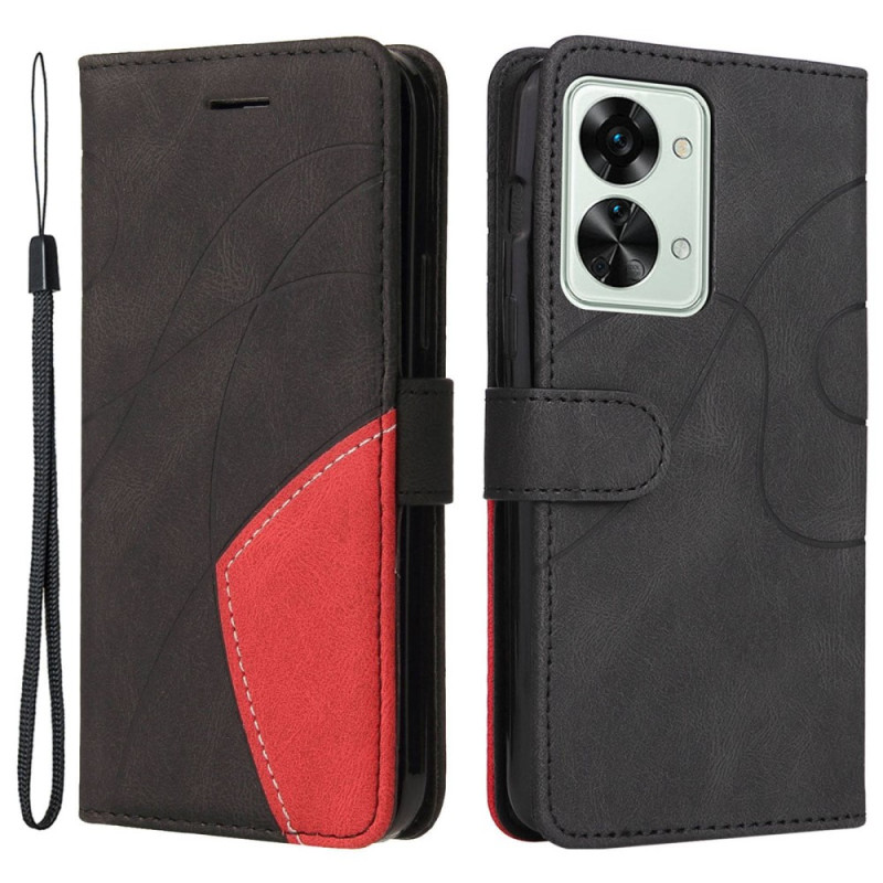 OnePlus
 Nord 2T 5G Two-tone KT The
ather Series Case with Lanyard Card Case
