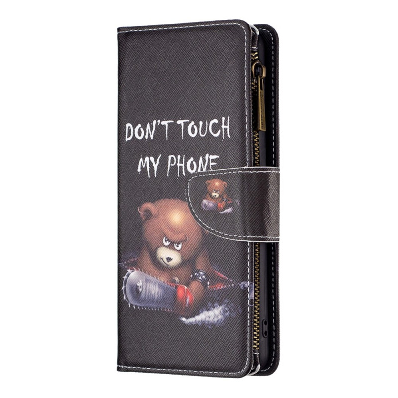 Xiaomi Redmi 10C Case Zipped Pocket Dangerous Bear