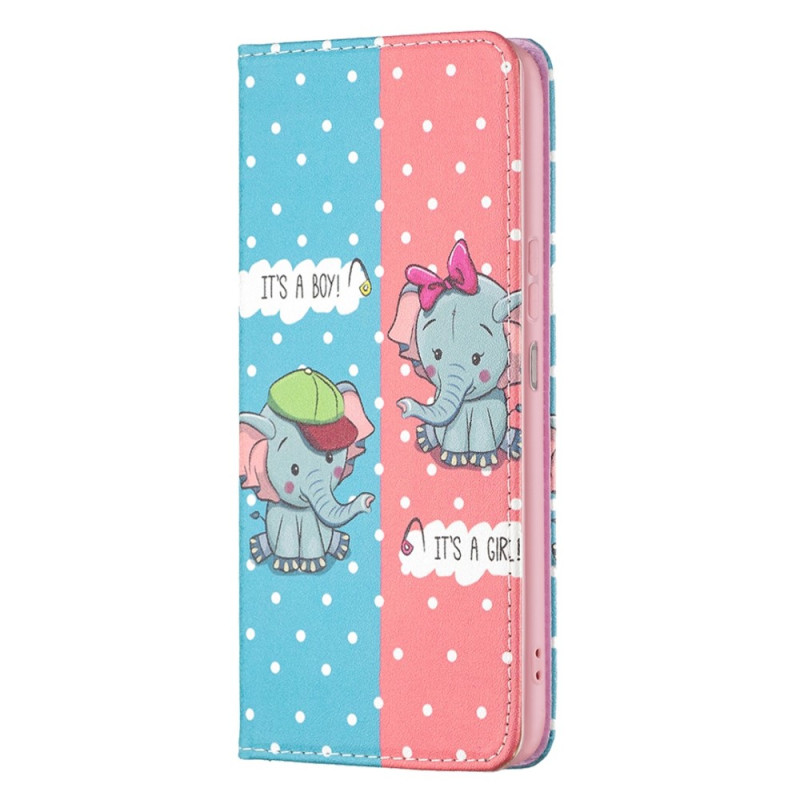 Flip Cover Xiaomi Redmi 10C Baby Elephants