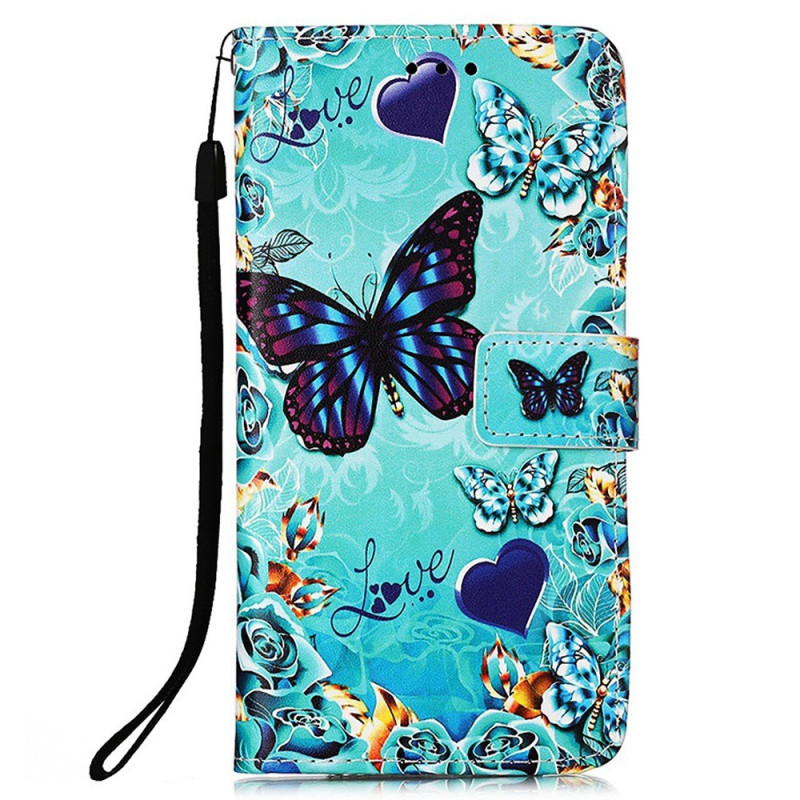 Xiaomi Redmi 10C Butterfly Strap Case