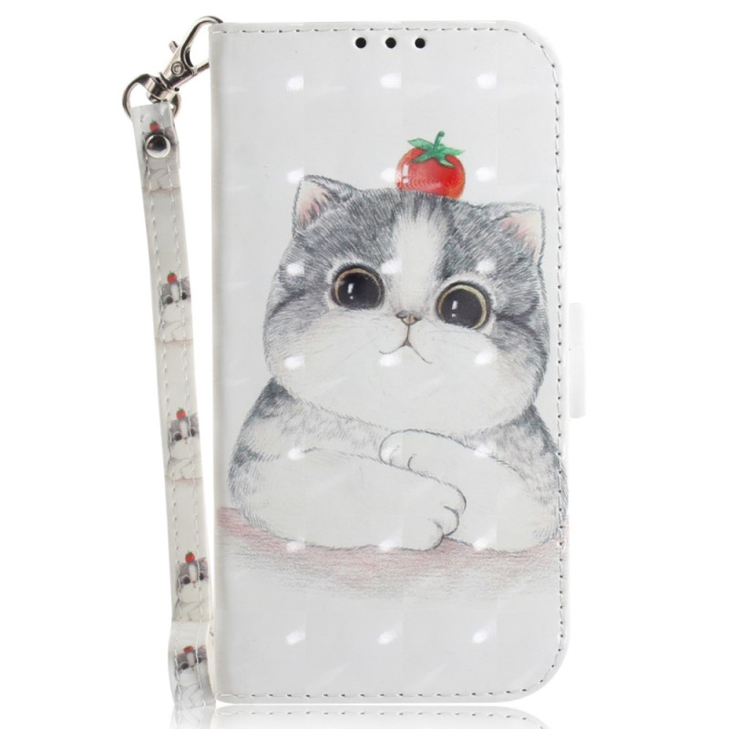 Xiaomi Redmi 10C Grey Cat Strap Case