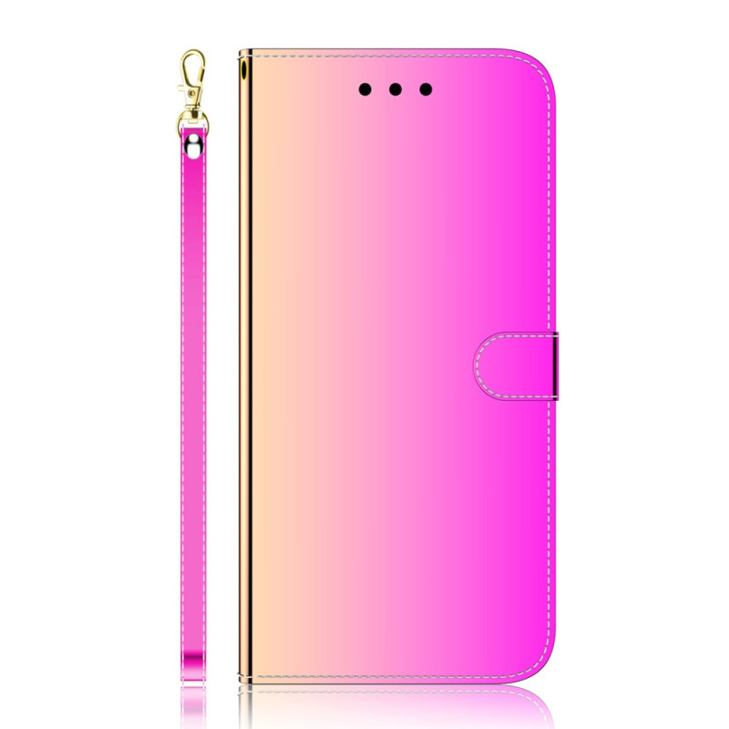 Xiaomi Redmi 10C The
atherette Mirror Case with Strap